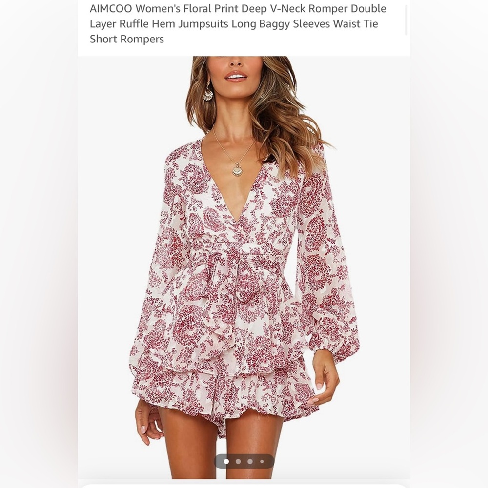 Cute floral romper worn once (AIMCOO)